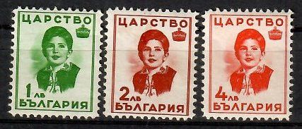 Znaczek Bułgaria 1937 Mi 312-314 Czyste **