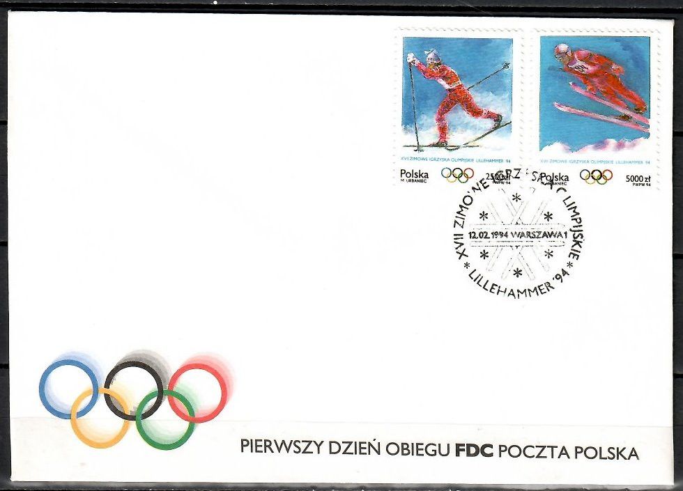 Znaczek Polska 1994 Mi 3478-3479 Fi 3330-3331 FDC