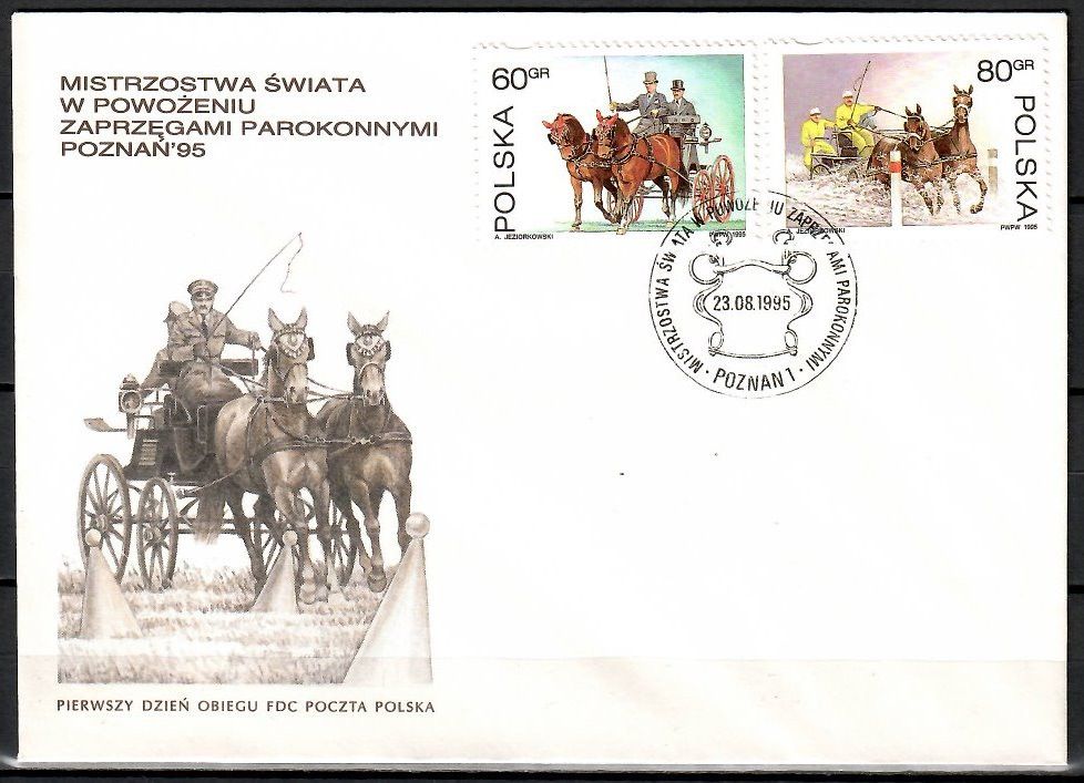Znaczek Polska 1995 Mi 3553-3554 Fi 3405-3406 FDC