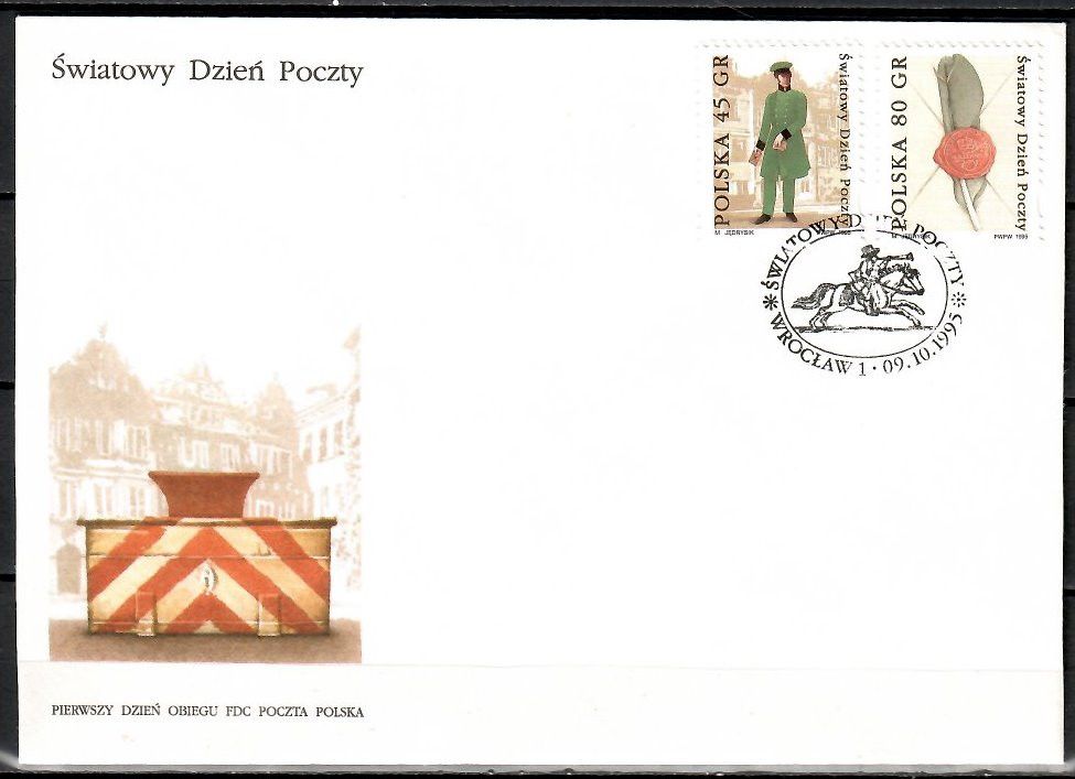 Znaczek Polska 1995 Mi 3561-3562 Fi 3413-3414 FDC
