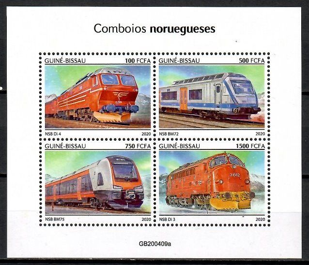 Znaczek Gwinea Bissau 2020 Mi ark 11383-11386 Czyste **