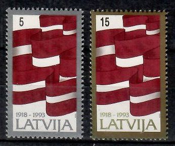 Znaczek Łotwa 1993 Mi 361-362 Czyste **