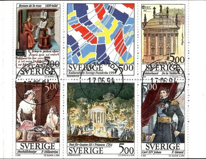 Znaczek  Szwecja 1994 Mi mh 191 Stemplowane