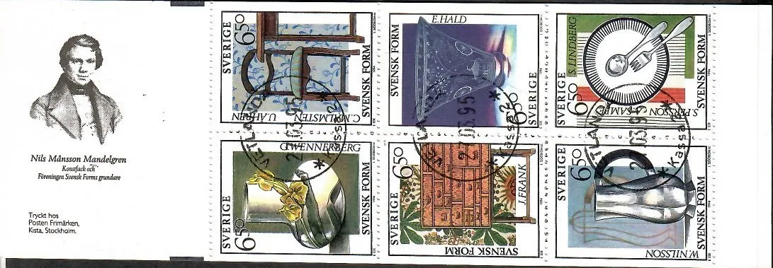 Znaczek  Szwecja 1994 Mi mh 193 Stemplowane