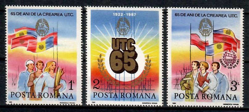 Znaczek Rumunia 1987 Mi 4320-4322 Czyste **