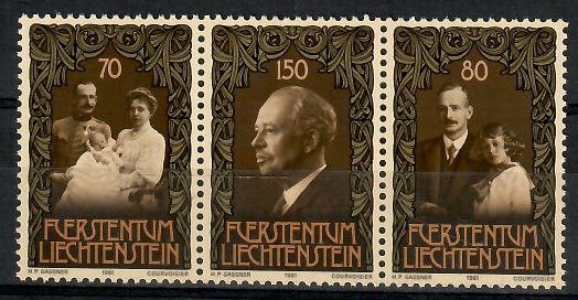 Znaczek Liechtenstein 1981 Mi 770-772 Czyste **