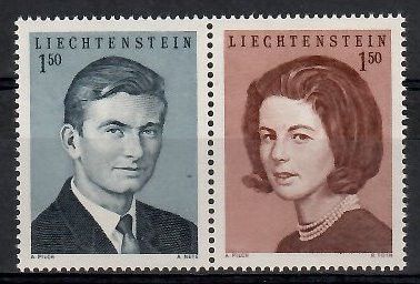 Znaczek Liechtenstein 1967 Mi 478-479 Czyste **