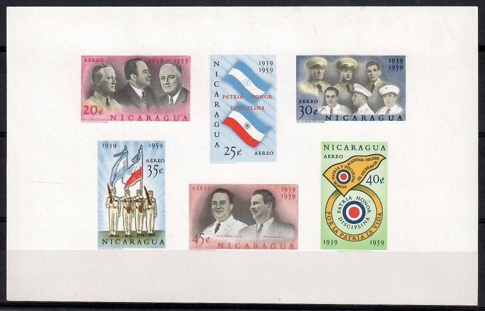 Znaczek Nikaragua 1961 Mi bl 55 Czyste **