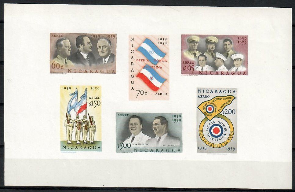 Znaczek Nikaragua 1961 Mi bl 56 Czyste **