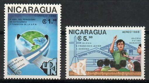 Znaczek Nikaragua 1988 Mi 2851-2852 Czyste **
