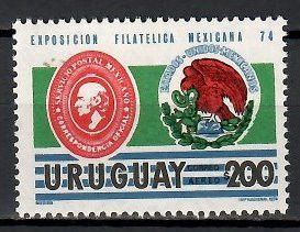 Znaczek Urugwaj 1974 Mi 1323 Czyste **