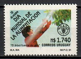 Znaczek Urugwaj 1991 Mi 1923 Czyste **