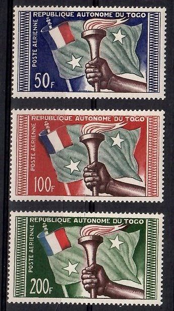 Znaczek Togo 1957 Mi 241-243 Czyste **
