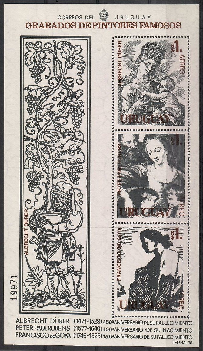 Znaczek Urugwaj 1978 Mi bl 37 Czyste **