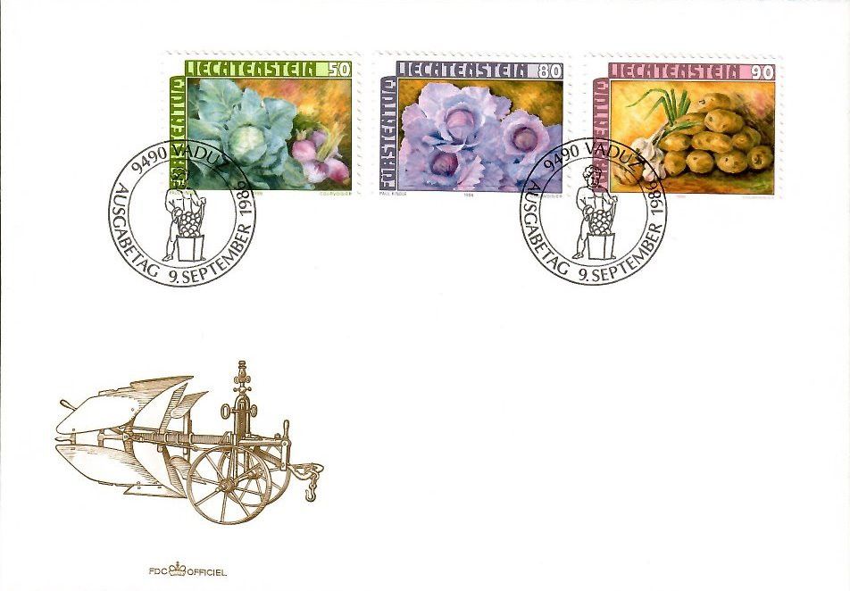 Znaczek Liechtenstein 1986 Mi 904-906 FDC