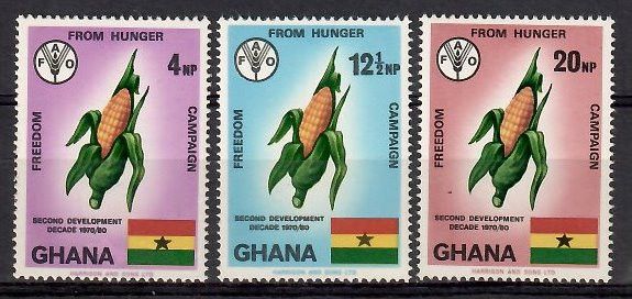 Znaczek Ghana 1971 Mi 431-433 Czyste **