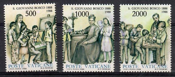 Znaczek Watykan 1988 Mi 937-939 Czyste **