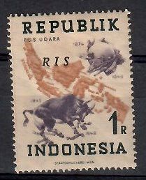 Znaczek Indonezja 1949 Mi 190 Z podlepką *