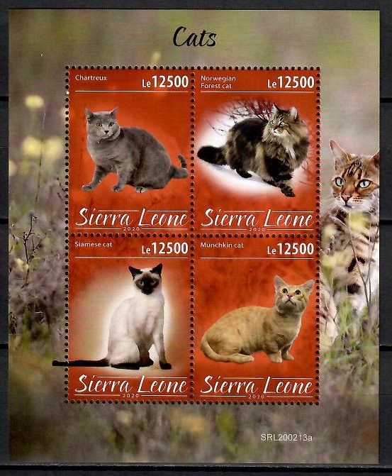 Znaczek Sierra Leone 2020 Mi ark 12211-12214 Czyste **