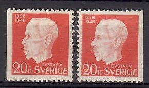 Znaczek Szwecja 1948 Mi 344Dl,Dr Czyste **