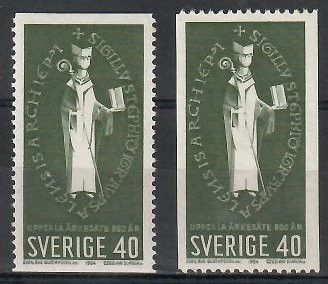 Znaczek Szwecja 1964 Mi 517A,C Czyste **