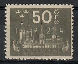 Znaczek Szwecja 1924 Mi 153 Z podlepką *