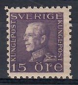 Znaczek Szwecja 1922 Mi 178I Z podlepką *