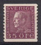Znaczek Szwecja 1936 Mi 190IIWA Z podlepką *