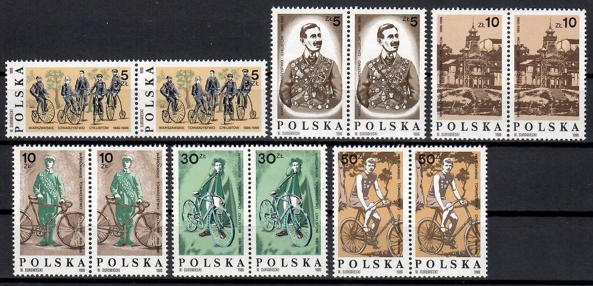 Znaczek Polska 1986 Mi 3069-3074 Fi 2921-2926 Czyste **