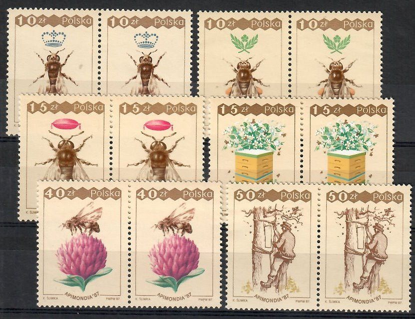 Znaczek Polska 1987 Mi 3106-3111 Fi 2958-2963 Czyste **