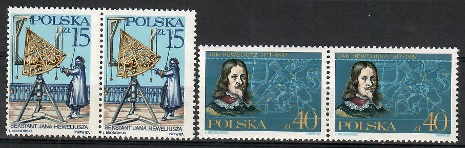Znaczek Polska 1987 Mi 3116-3117 Fi 2968-2969 Czyste **