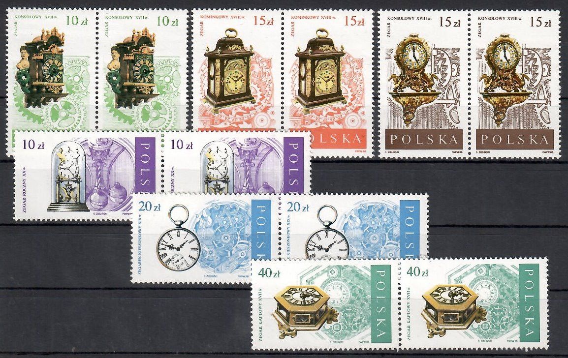 Znaczek Polska 1988 Mi 3142-3147 Fi 2994-2999 Czyste **
