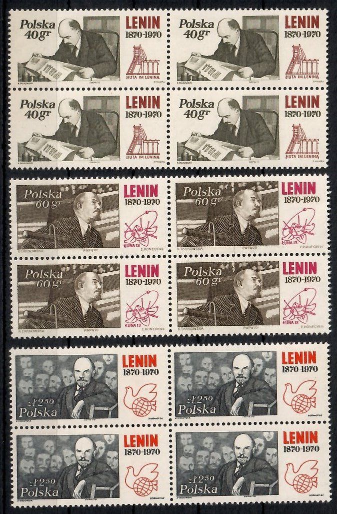 Znaczek Polska 1970 Mi 1996-1998 Fi 1849-1851 Czyste **