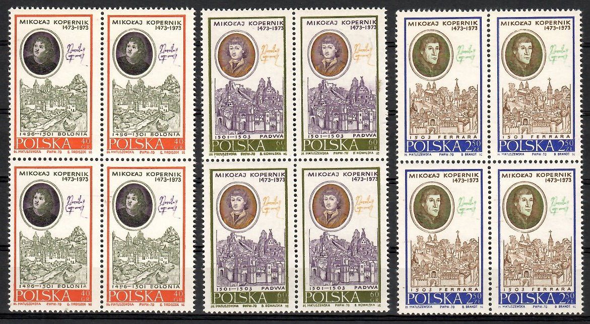 Znaczek Polska 1970 Mi 2014-2016 Fi 1867-1869 Czyste **