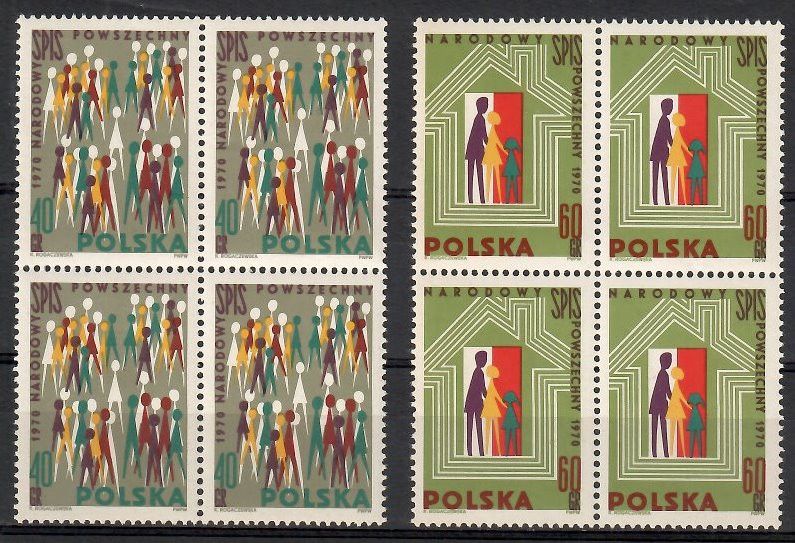 Znaczek Polska 1970 Mi 2026-2027 Fi 1880-1881 Czyste **