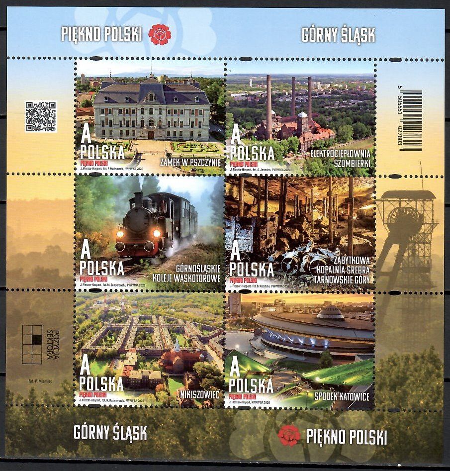 Znaczek Polska 2026 Fi ark 5505-5510 Czyste **