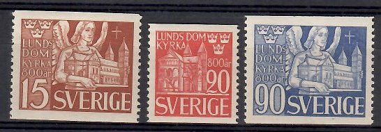 Znaczek Szwecja 1946 Mi 318-320A Czyste **
