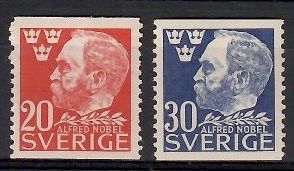 Znaczek Szwecja 1946 Mi 325-326A Czyste **
