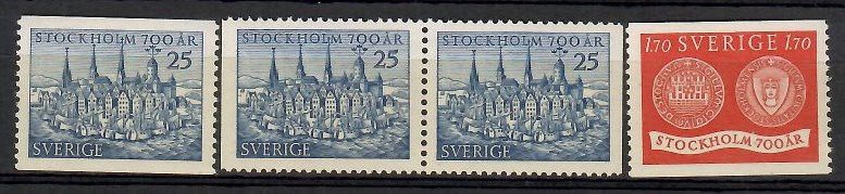 Znaczek Szwecja 1953 Mi 383-384A Czyste **