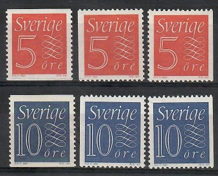 Znaczek Szwecja 1967 Mi 429-430aA,Dl,Dr Czyste **
