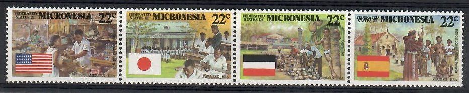 Znaczek Mikronezja 1988 Mi 83-86 Czyste **