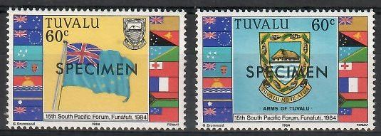 Znaczek Tuvalu 1984 Mi spe 246-247 Stemplowane