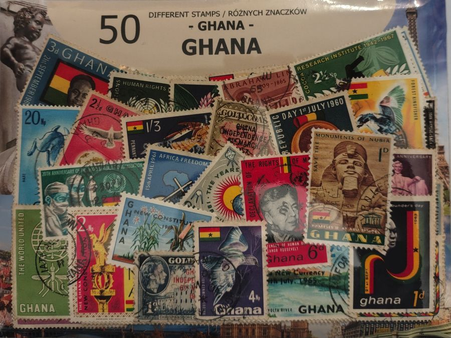 Znaczek 50 - GHANA 50 znaczków znaczków