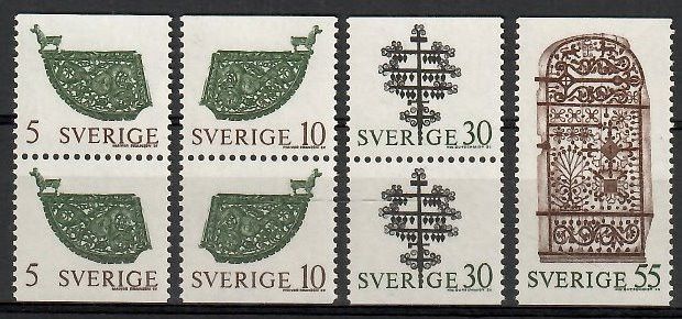 Znaczek Szwecja 1970 Mi 667-670Do,Du,A Czyste **