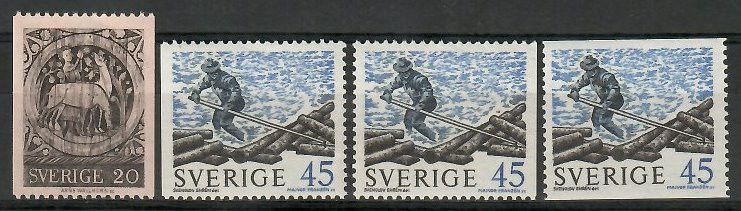 Znaczek Szwecja 1970 Mi 665-668C,A,Dl,Dr Czyste **