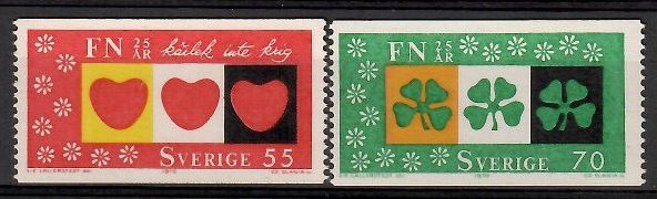 Znaczek Szwecja 1970 Mi 690-691A Czyste **