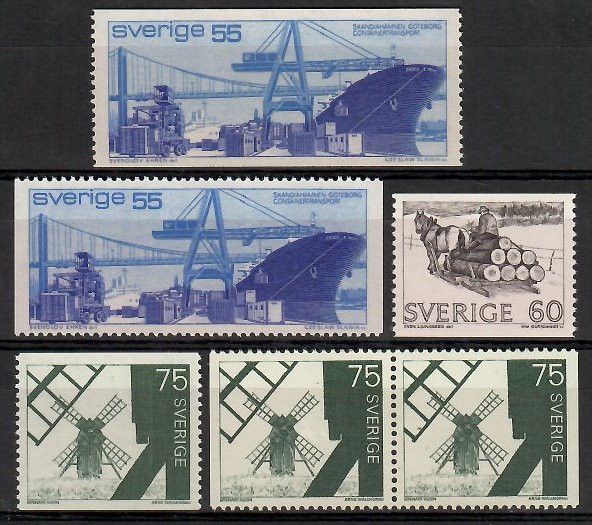 Znaczek Szwecja 1971 Mi 709-711A,C,Dl,Dry Czyste **