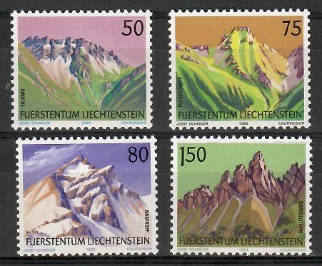 Znaczek Liechtenstein 1989 Mi 974-977 Czyste **