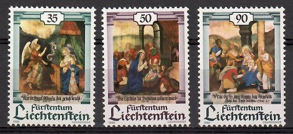 Znaczek Liechtenstein 1990 Mi 1005-1007 Czyste **