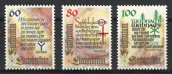 Znaczek Liechtenstein 1993 Mi 1073-1075 Czyste **